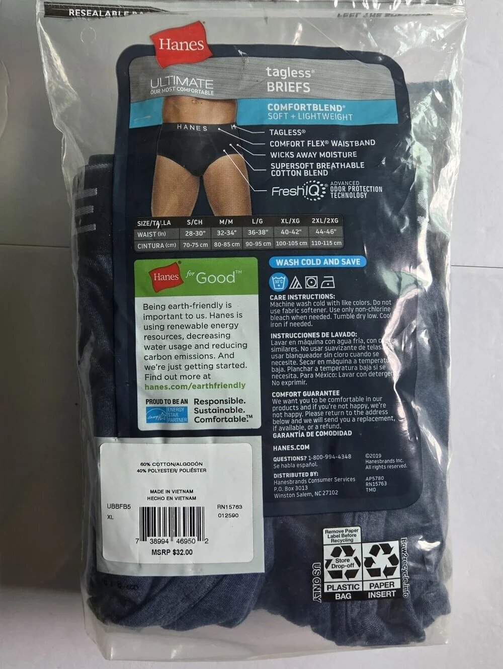 Hanes Tagless Briefs Pack- 3